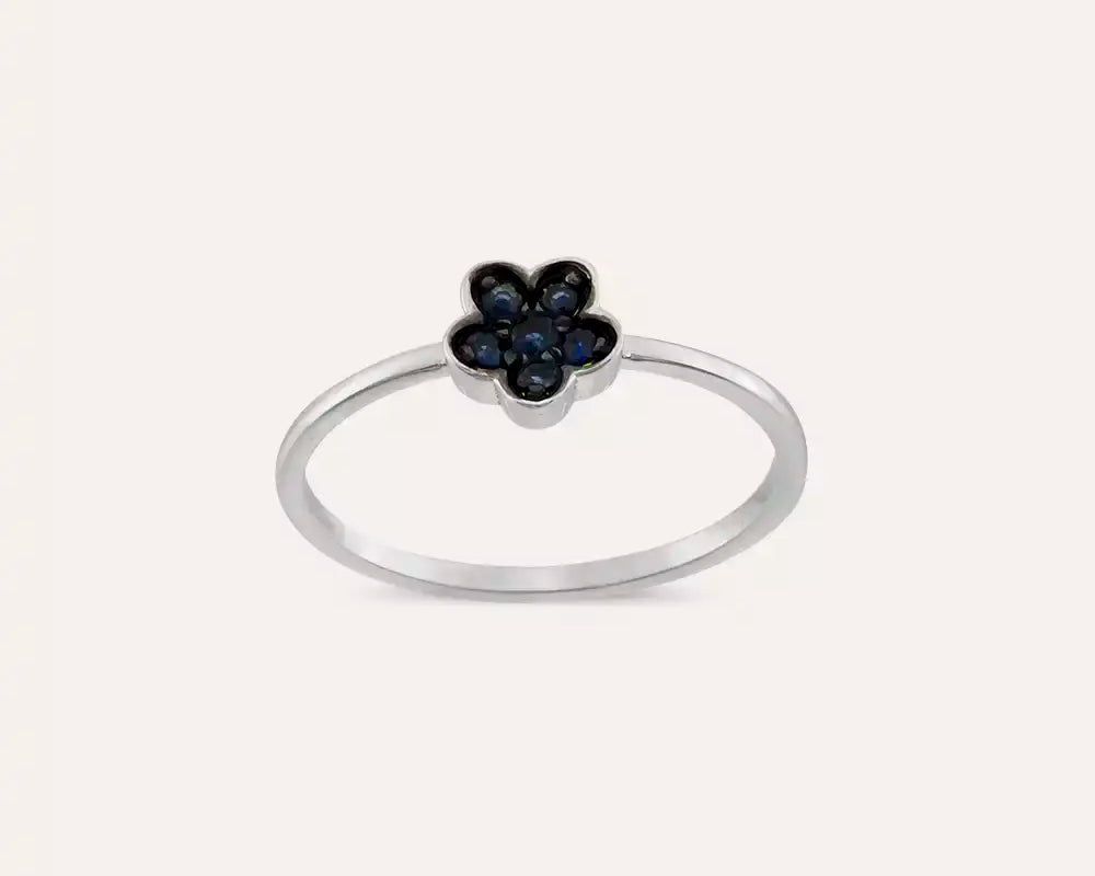 Altın Yüzükler Kararır mı? Nedenleri ve Evde Çözümü — 0,14 CT Siyah Pırlanta Taşlı Beyaz Altın Yüzük