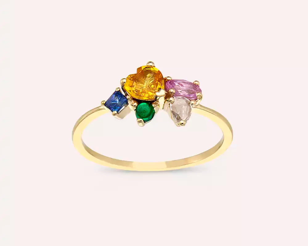 Pırlanta Nasıl Oluşur? Doğadan Vitrine Uzun Bir Yolculuk — 1.08 CT Elmas, Multicolor Safir ve Brown Pırlanta Taşlı Yüzük