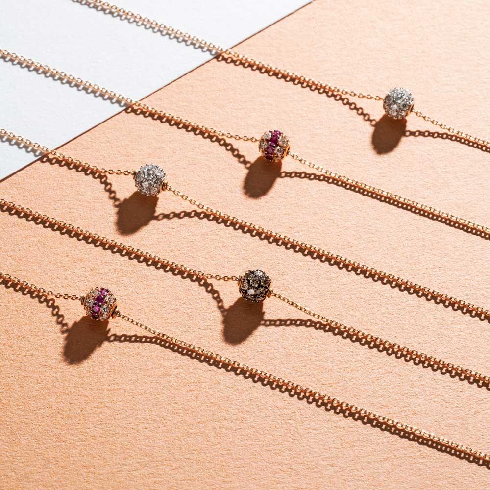 0.26 CT Brown Pırlanta Taşlı Rose Altın Top Bileklik - Tufanlar Kuyumculuk