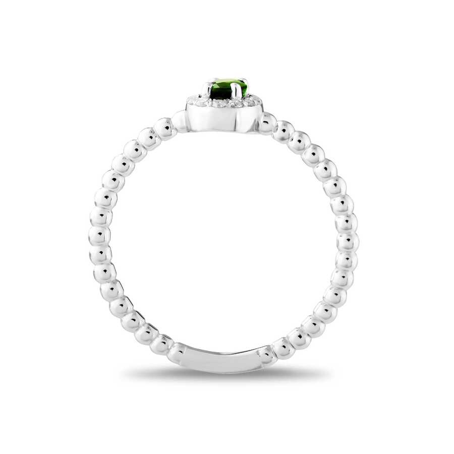 0,30 Karat Pırlanta Oval Zümrüt Yüzük