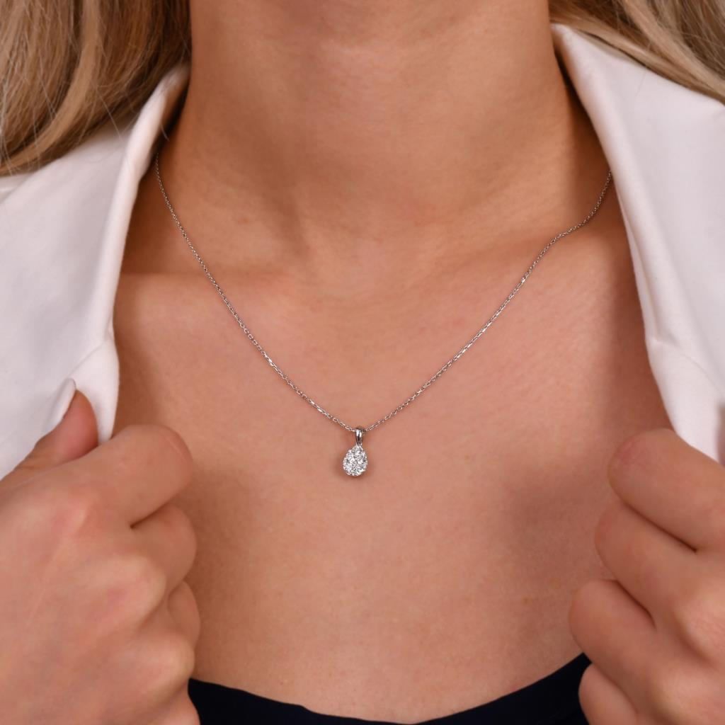 0,31 Karat Pırlanta Invisible Kolye