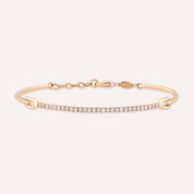 0.39 CT Pırlanta Taşlı Rose Altın Bileklik