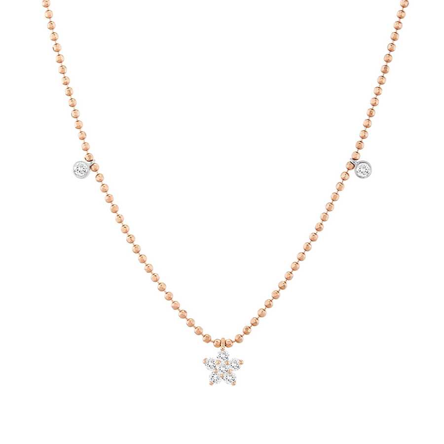 0,51 Karat Pırlanta Lotus Sıra Kolye