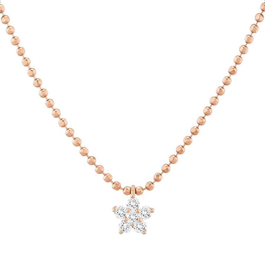 0,51 Karat Pırlanta Lotus Sıra Kolye