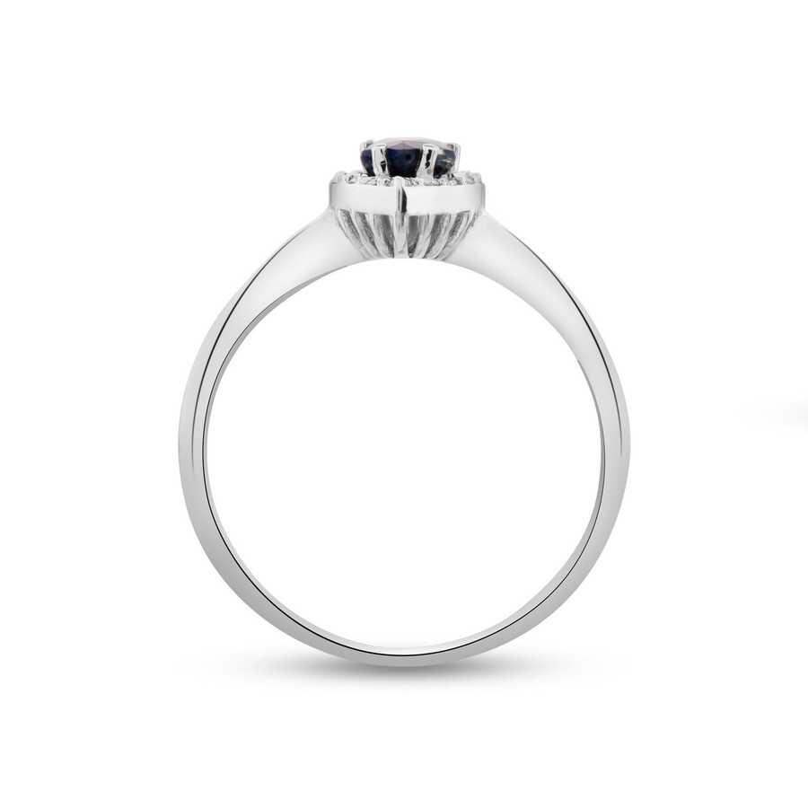 0,60 Karat Pırlanta Safir Yüzük