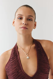 Pembe Lotus Kolye