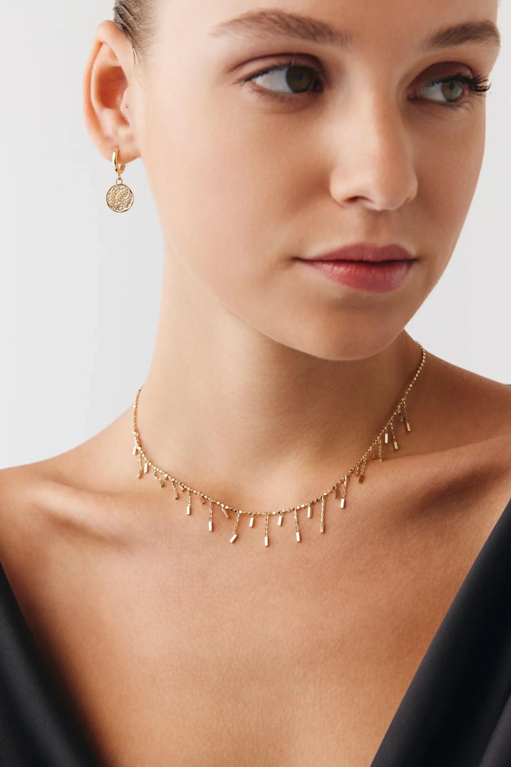 Özel Tasarım Zikzak Çubuk Shakira Choker