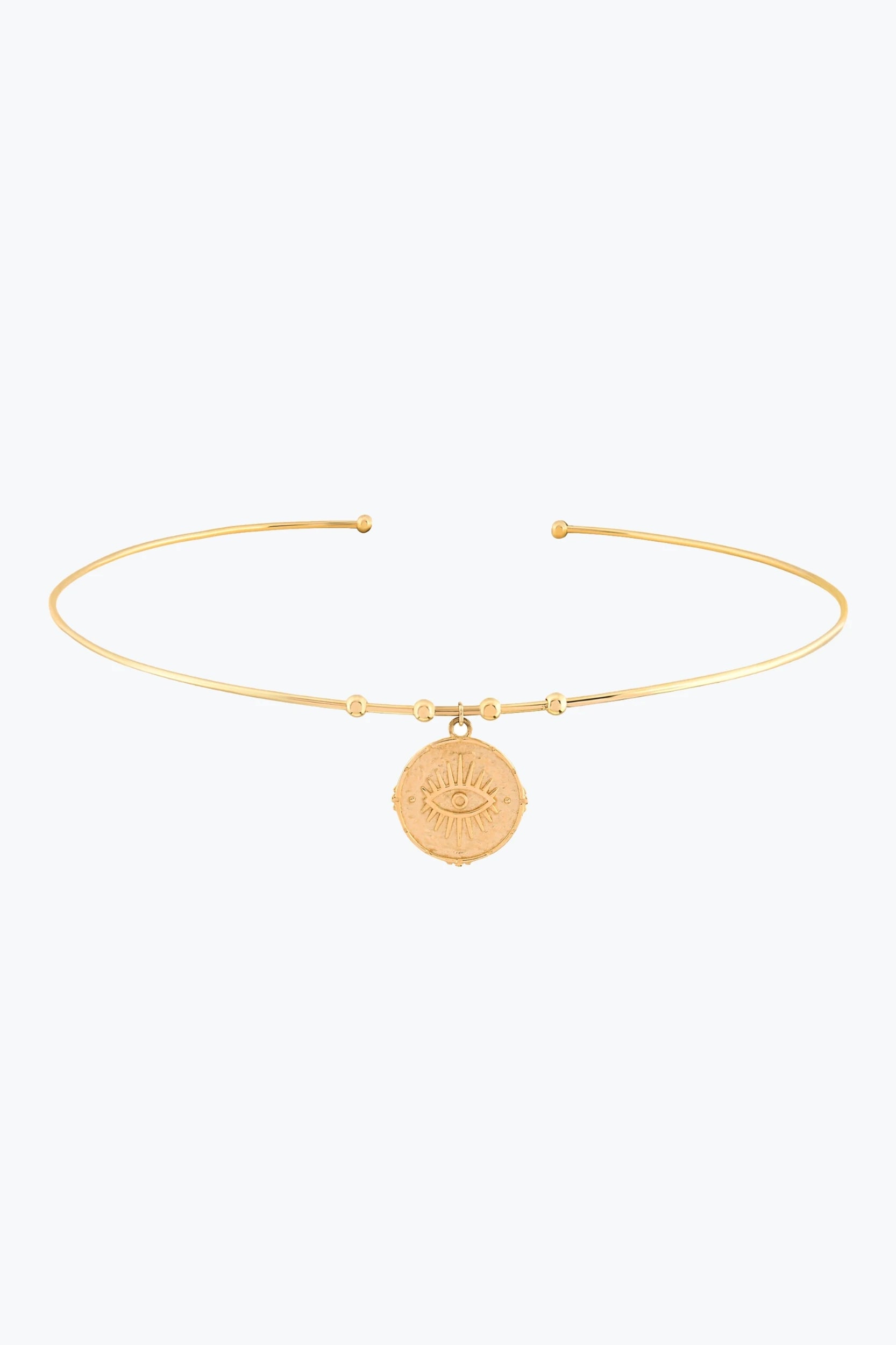 Göz Damga Uçlu Tel Choker