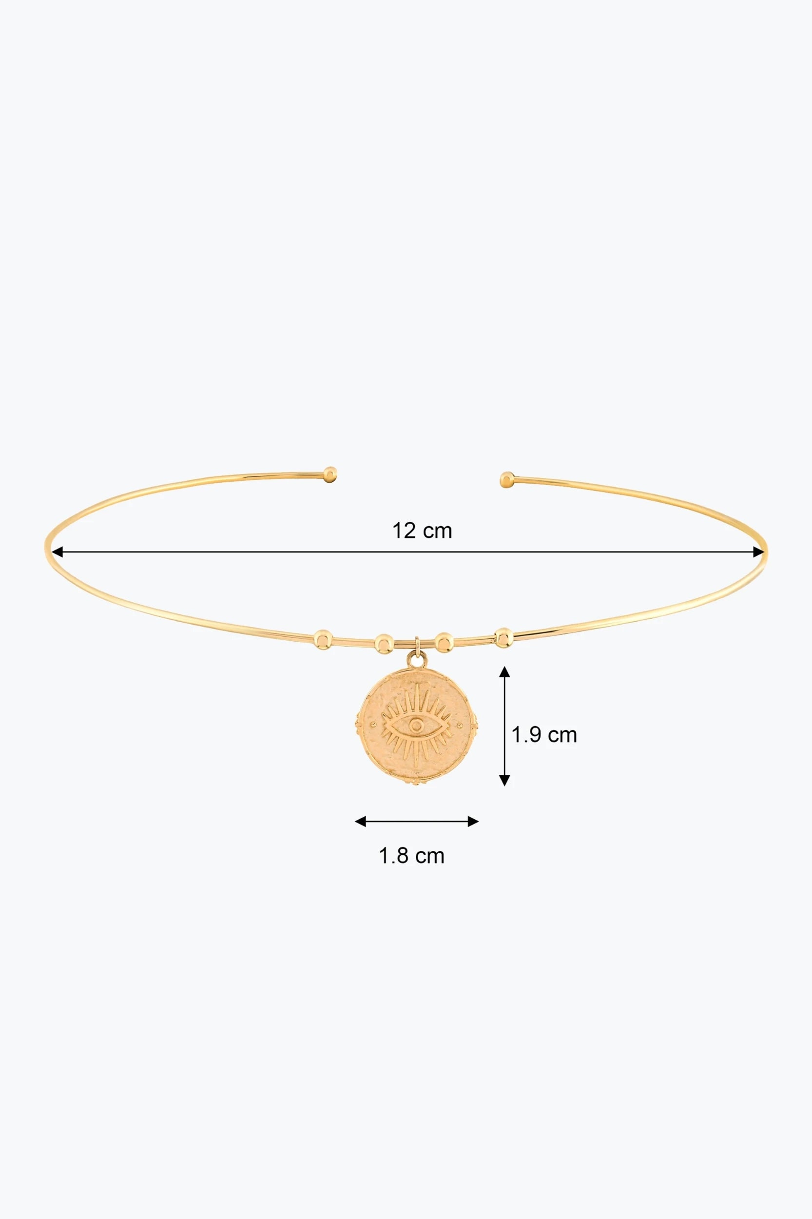 Göz Damga Uçlu Tel Choker