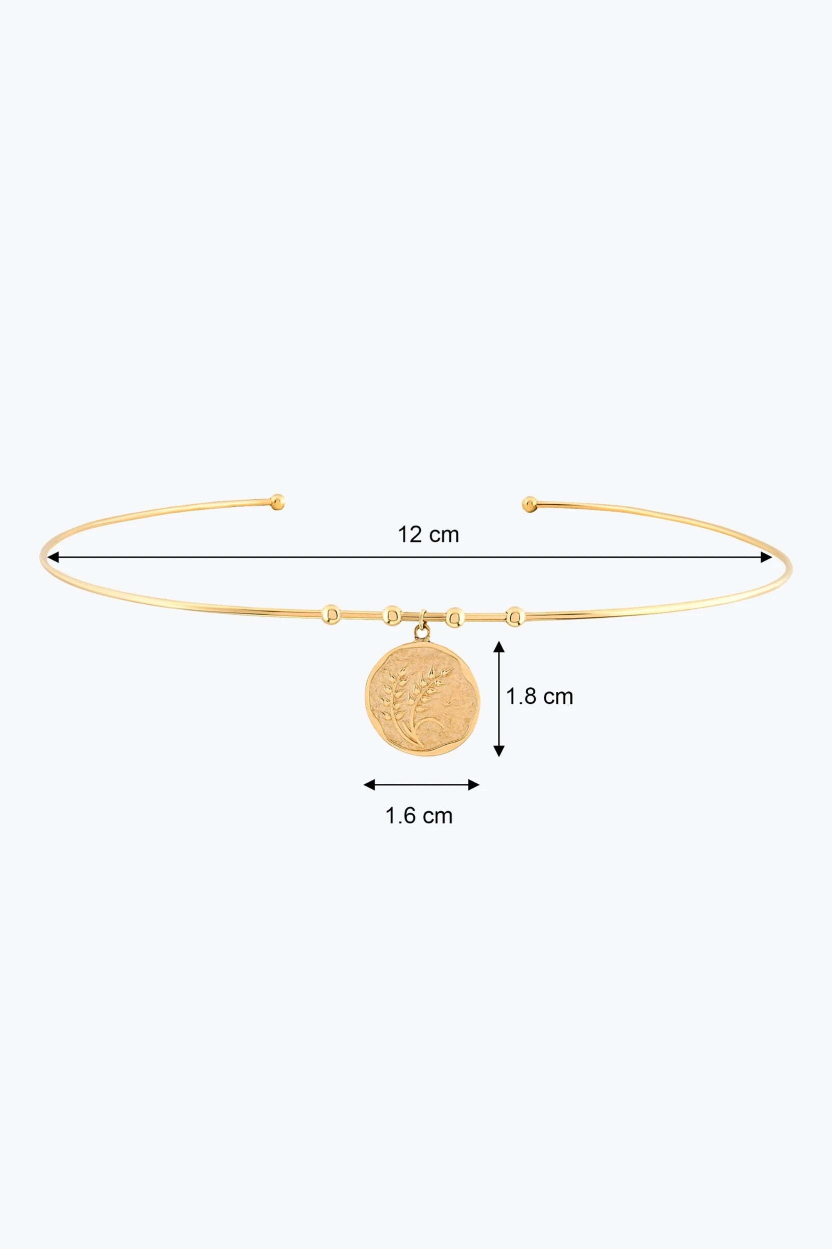 Başak Damga Uçlu Tel Choker