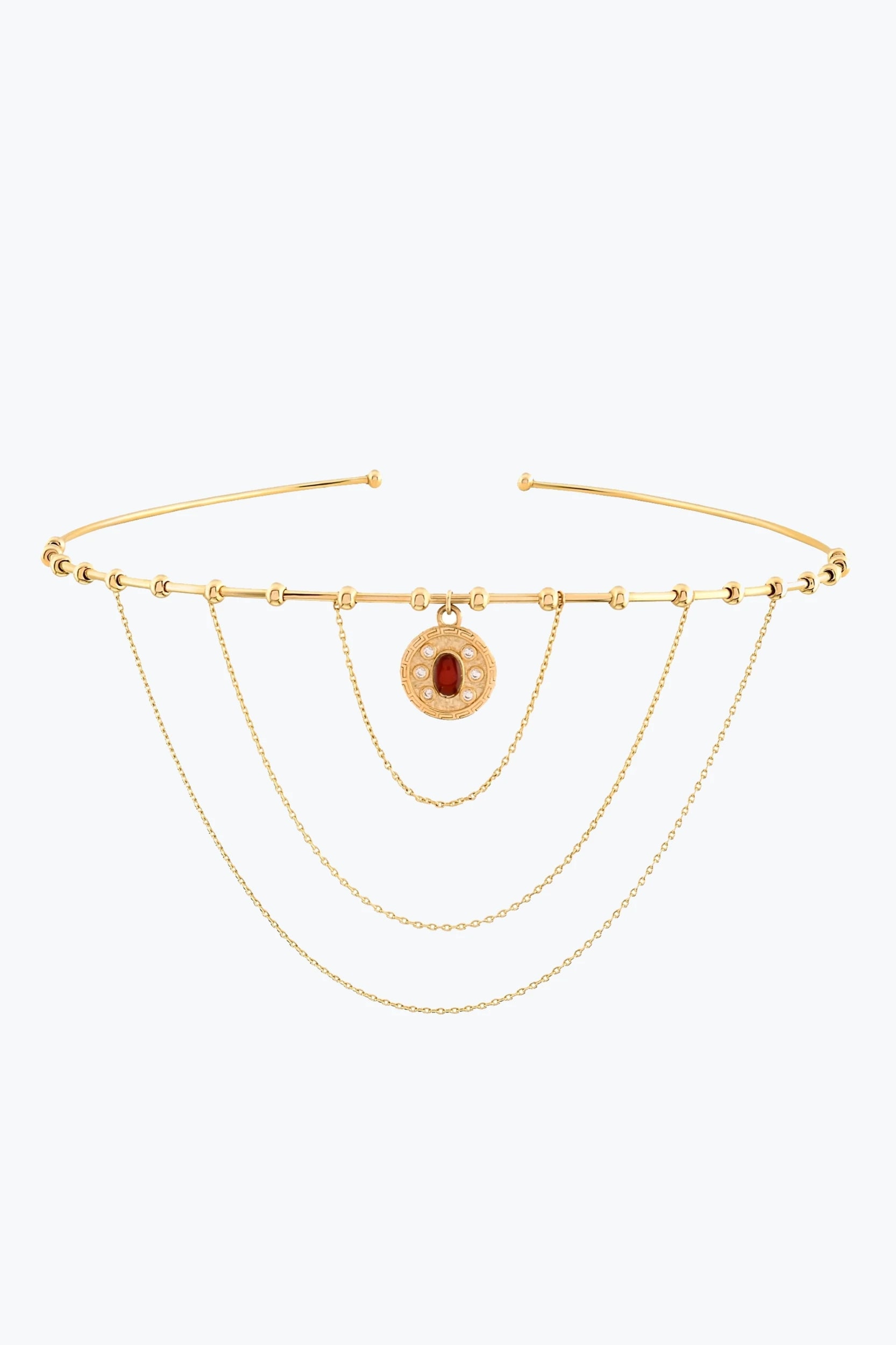 Madalyon Uç Modern Gotik Choker