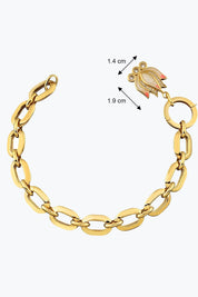 Pembe Lotus Charm Bileklik