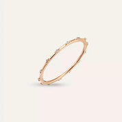 0.05 CT Pırlanta Taşlı Rose Altın Minimal Tamtur Yüzük