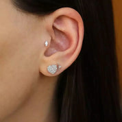 0.06 CT Markiz Kesim Pırlanta Taşlı Beyaz Altın Piercing