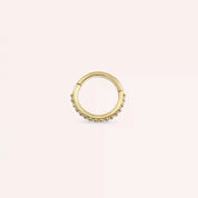 0.06 CT Pırlanta Taşı Sarı Altın Halka Piercing