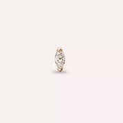 0.07 CT Markiz Kesim Pırlanta Taşlı Rose Altın Piercing