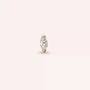 0.07 CT Markiz Kesim Pırlanta Taşlı Rose Altın Piercing