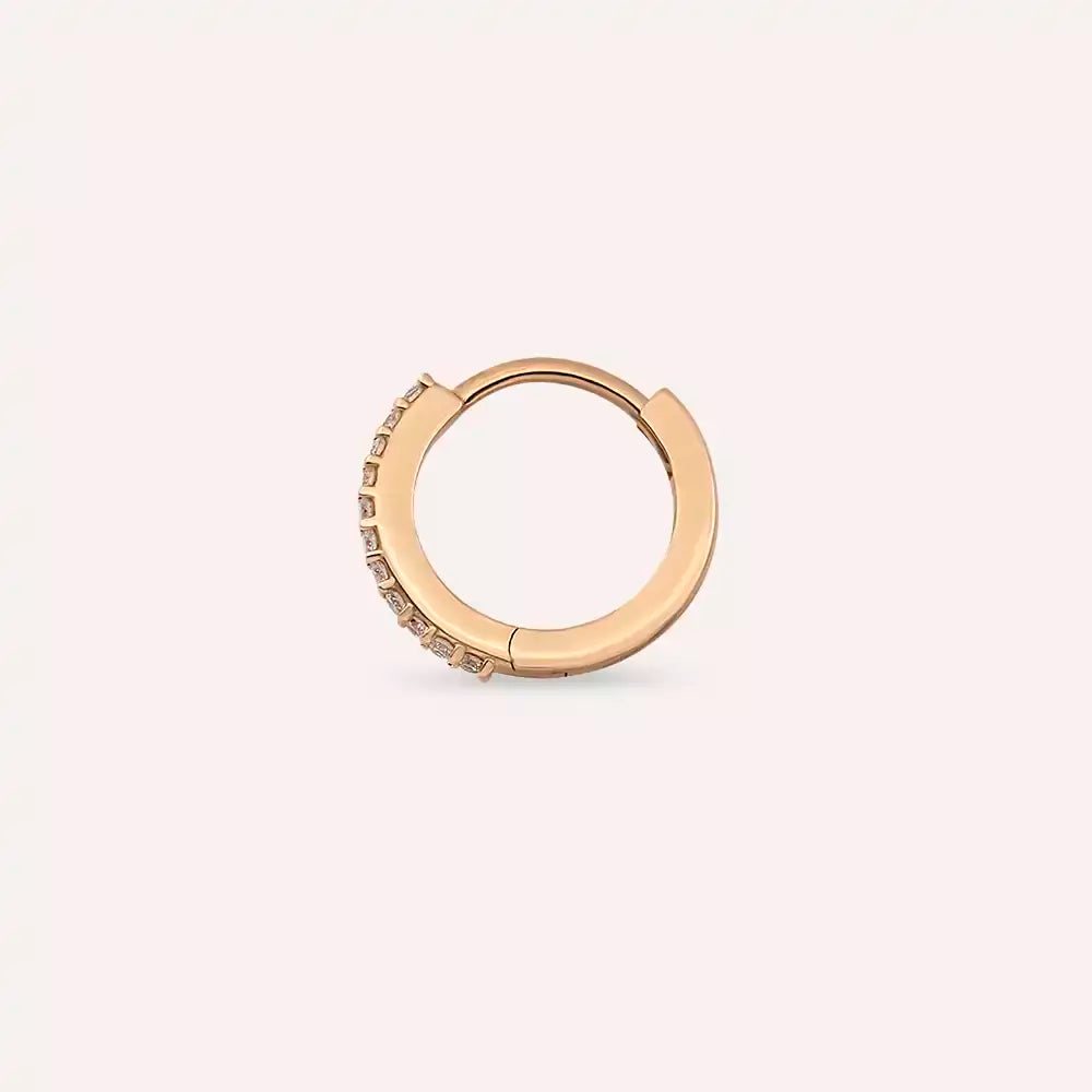 0.08 CT Pırlanta Taşlı Rose Altın Conch Piercing