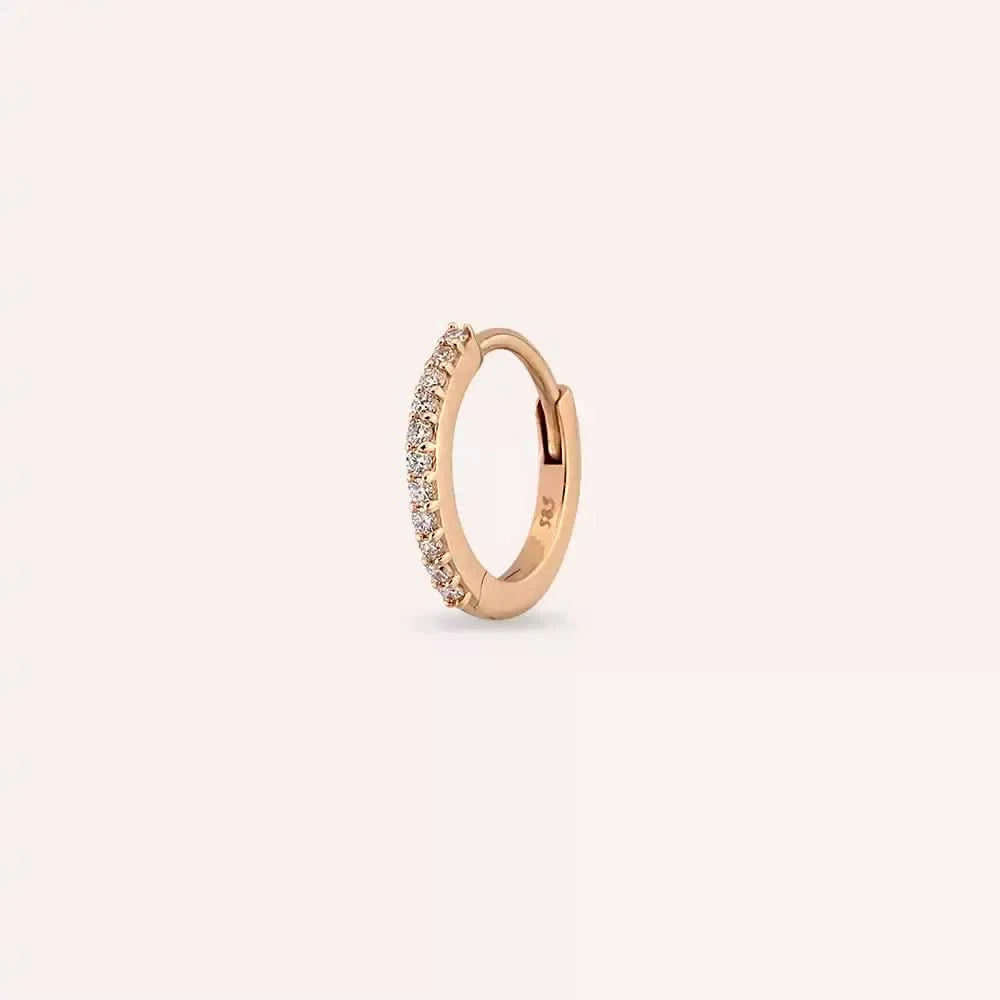 0.08 CT Pırlanta Taşlı Rose Altın Conch Piercing