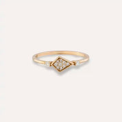 0.10 CT Pırlanta Taşlı Rose Altın Yüzük
