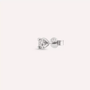 0.10 CT Pırlanta Taşlı Tektaş Beyaz Altın Tek Küpe