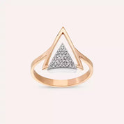 0.12 CT Pırlanta Taşlı Rose Altın Yüzük