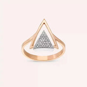 0.12 CT Pırlanta Taşlı Rose Altın Yüzük