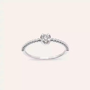 0.13 CT Tektaş Pırlanta Beyaz Altın Yüzük