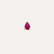 0.15 CT Damla Kesim Yakut Taşlı Sarı Altın Tek Küpe