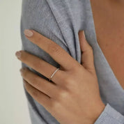 0.15 CT Pırlanta Taşlı Beyaz Altın Yüzük