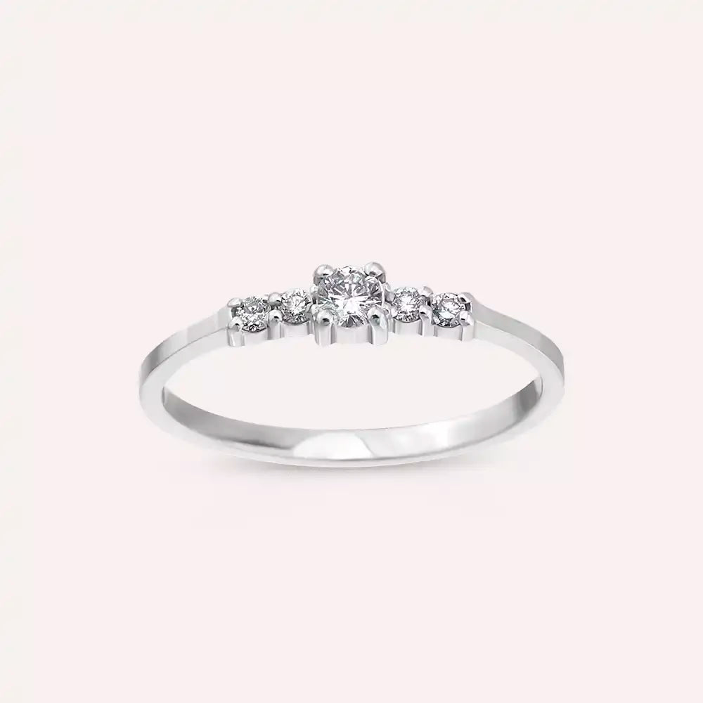 Klea 0.16 CT Pırlanta Taşlı Beyaz Altın Yüzük
