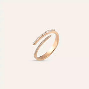 0.16 CT Pırlanta Taşlı Rose Altın Yüzük