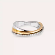 0.17 CT Pırlanta Taşlı Sarmal Alyans Yüzük