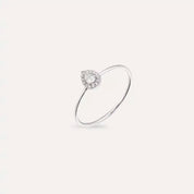 Rosa 0.22 CT Pırlanta Taşlı Beyaz Altın Yüzük