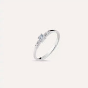 Klea 0.25 CT Ice Blue Safir ve Pırlanta Taşlı Beyaz Altın Yüzük