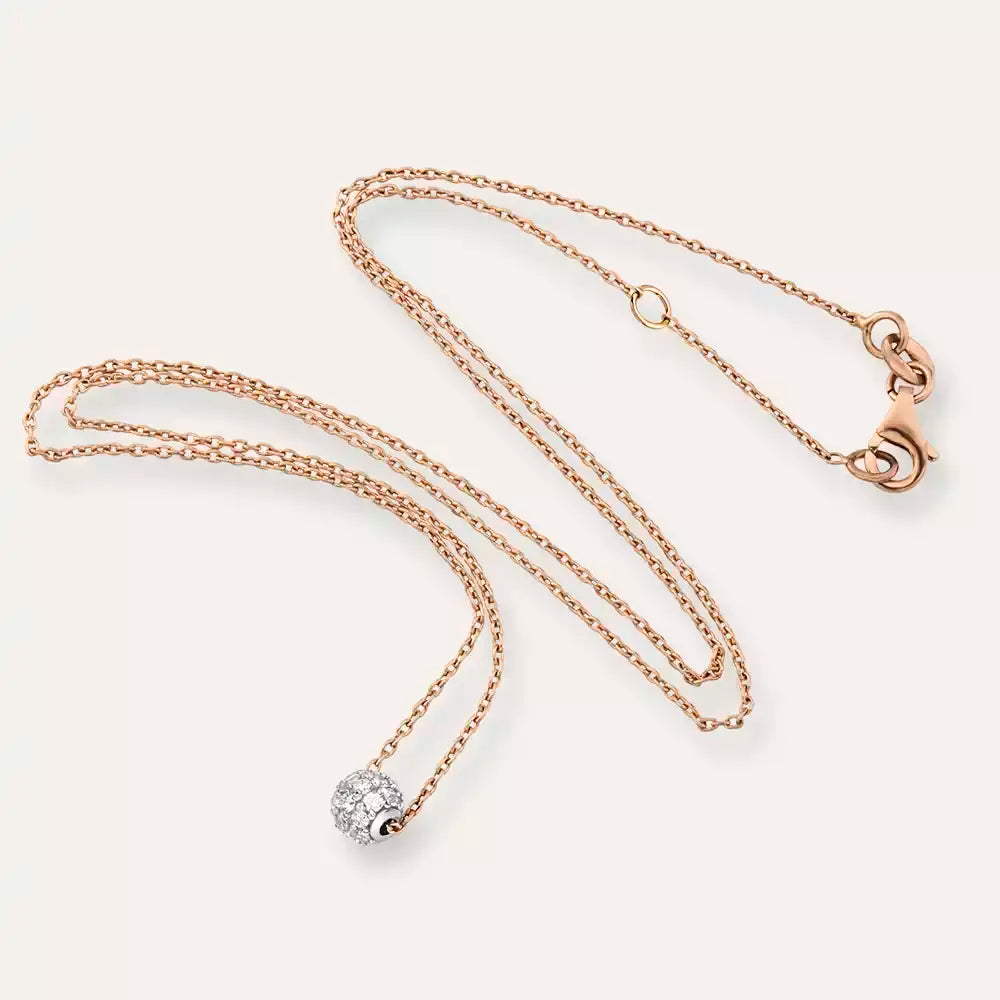 0.25 CT Pırlanta Taşlı Top Kolye