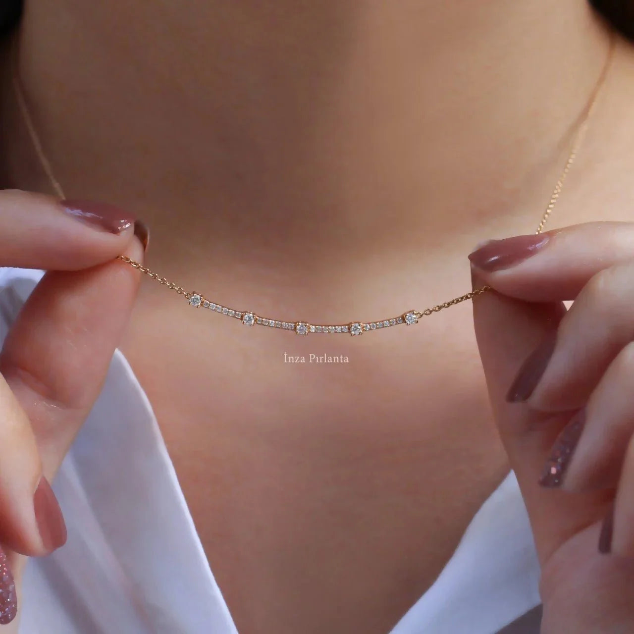 0.25 Karat Özel Tasarım Pırlanta Kolye