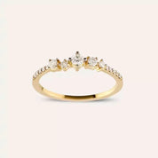 0.26 CT Pırlanta Taşlı Sarı Altın Yüzük