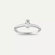0.30 CT Markiz Kesim Tektaş Pırlanta Beyaz Altın Yüzük