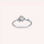 0.30 CT Prenses Kesim Pırlanta Taşlı Beyaz Altın Yüzük