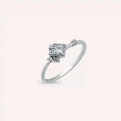 0.30 CT Prenses Kesim Pırlanta Taşlı Beyaz Altın Yüzük