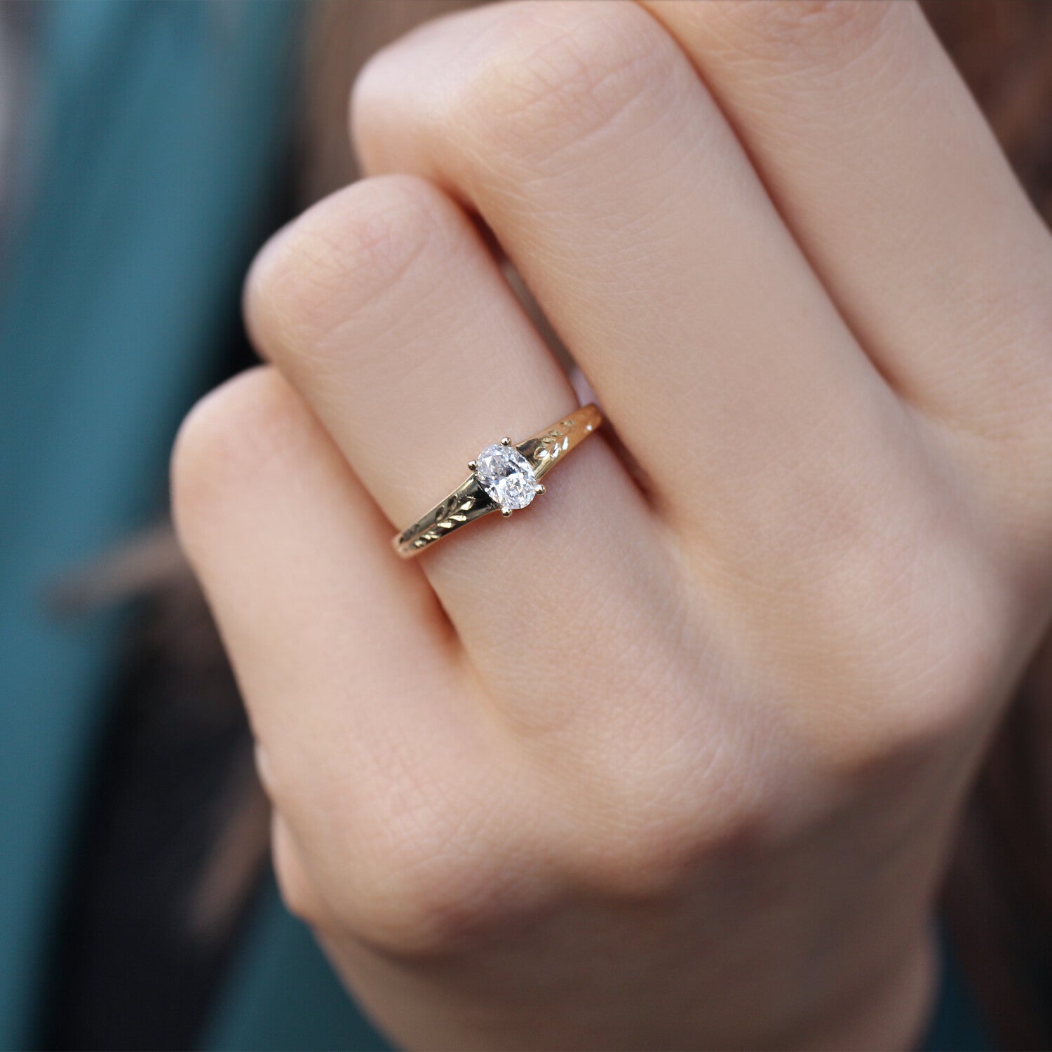 0.30 CT Vintage Kate Tasarım Pırlanta Yüzük