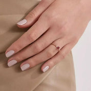 0.30 CT Yakut ve Pırlanta Taşlı Rose Altın Yüzük