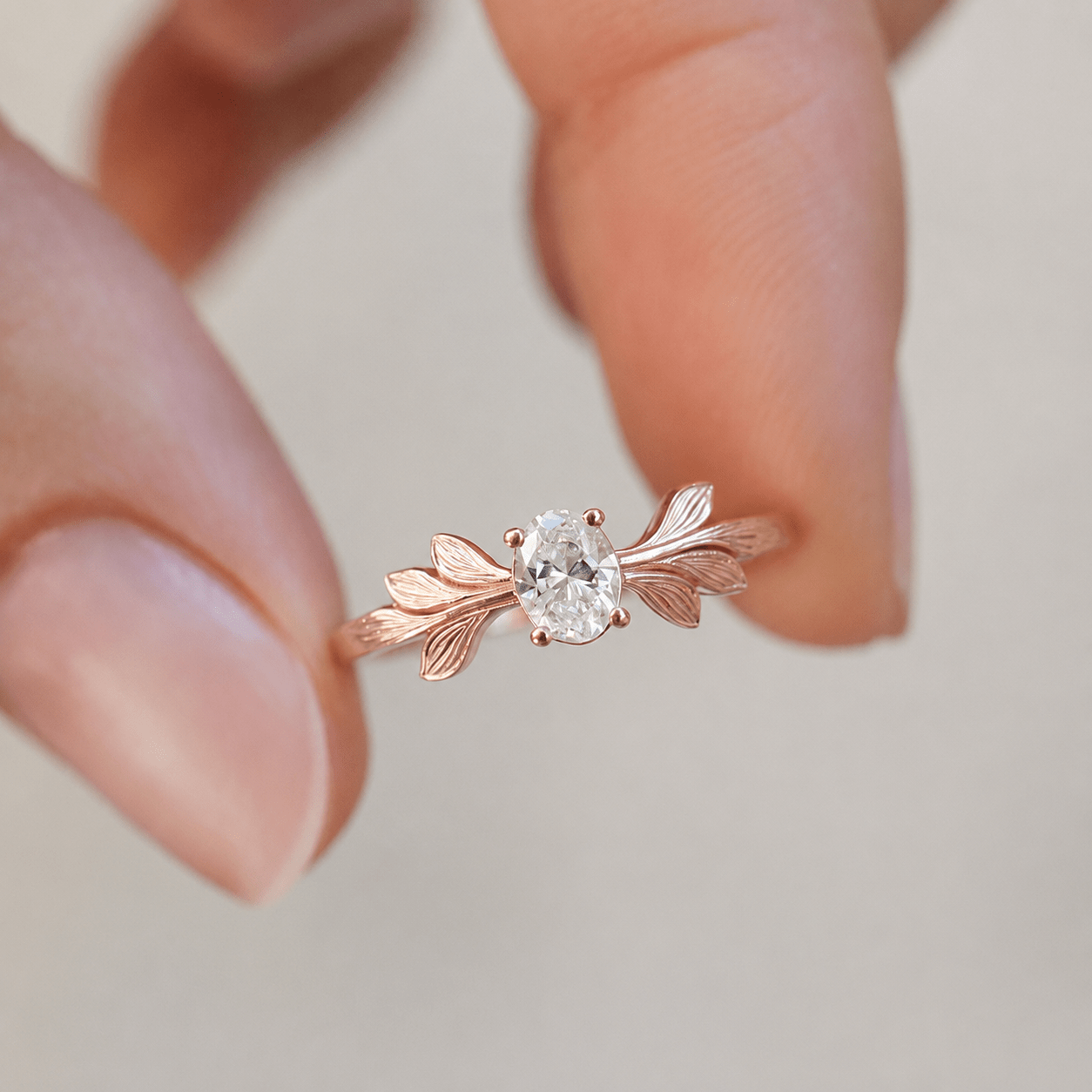 0.30 Karat Vintage Tasarım Pırlanta Dal Tektaş Yüzük