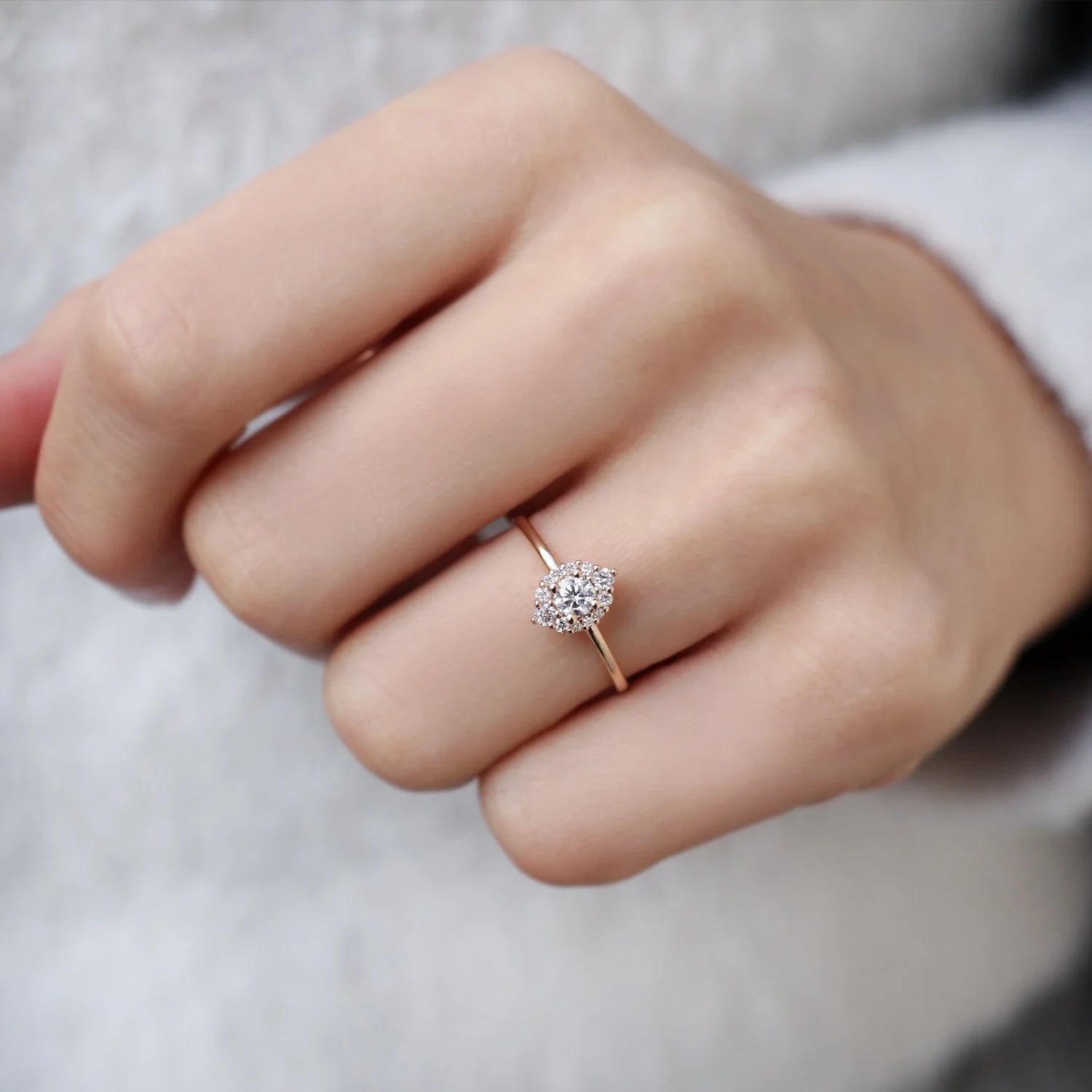 0.35 CT Vintage Lina Tasarım Pırlanta Yüzük