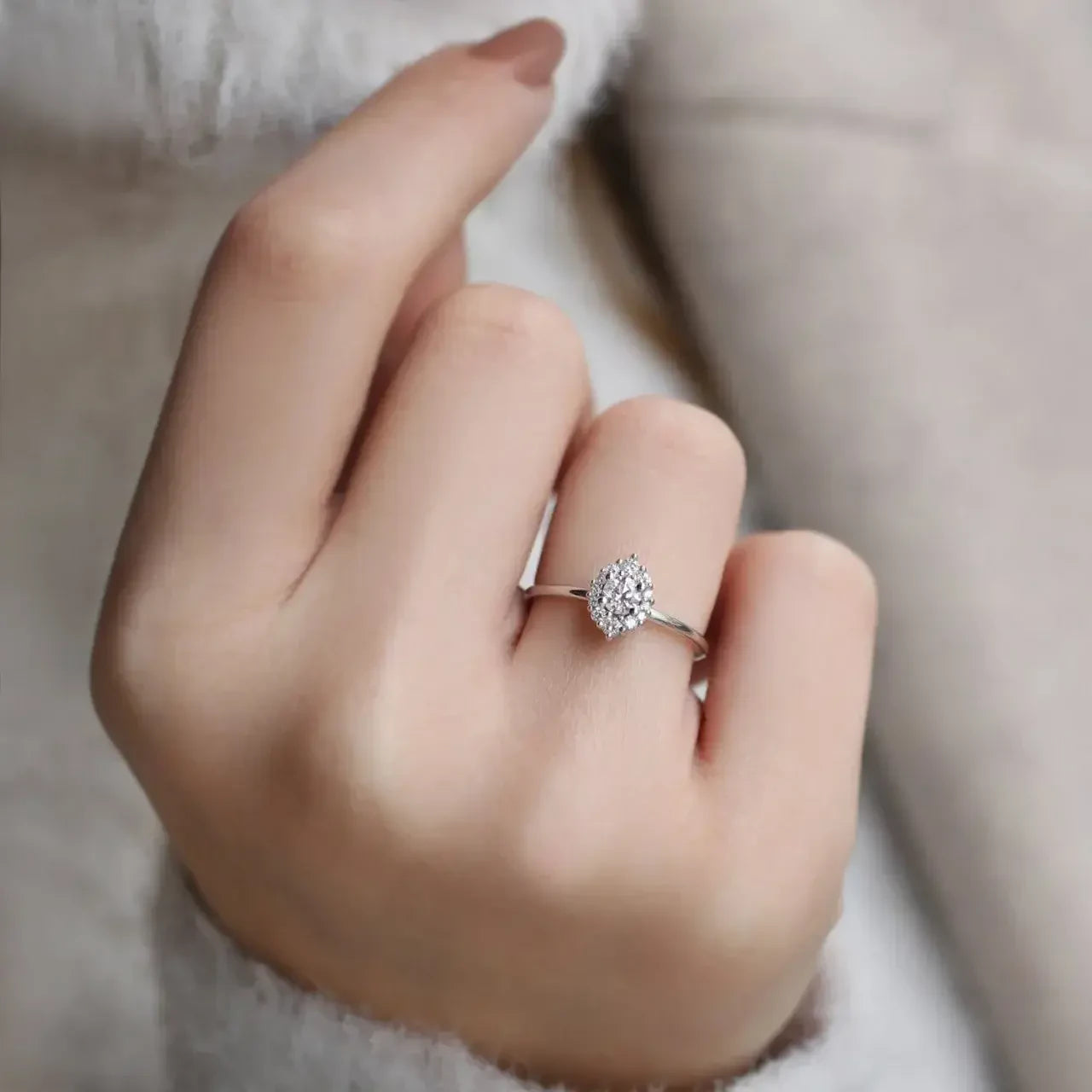 0.35 CT Vintage Lina Tasarım Pırlanta Yüzük