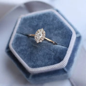 0.35 CT Vintage Oval Lina Tasarım Pırlanta Yüzük