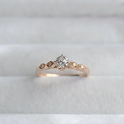 0.35 CT Vintage Tasarım Pırlanta Tektaş Yüzük