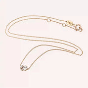 0.38 CT Pırlanta Taşlı Rose Altın Kolye