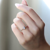 0.40 CT E SI2 GIA Sertifikalı Vintage Sea Pırlanta Yüzük